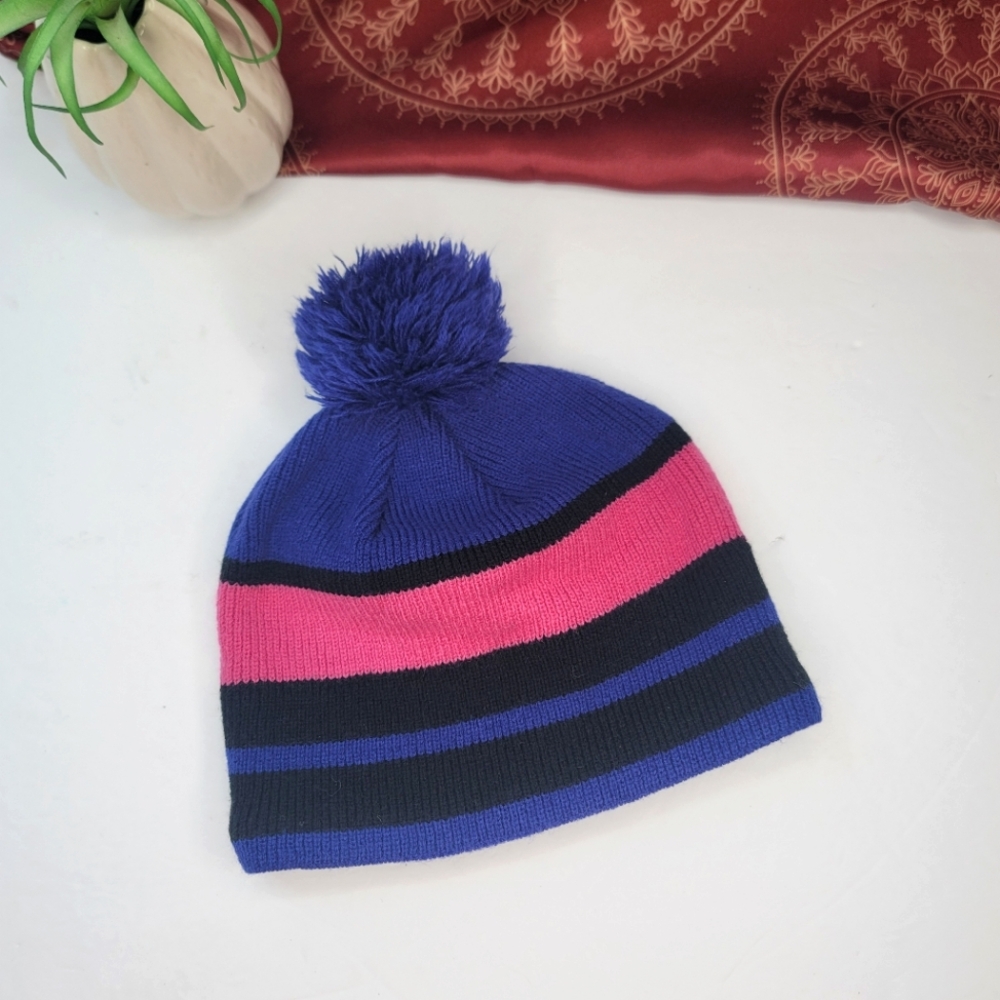 Knit Hat Pink Stripe